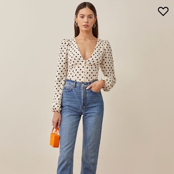 Reformation Romantic Nell Button Blouse - Picture 3 of 10